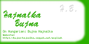 hajnalka bujna business card